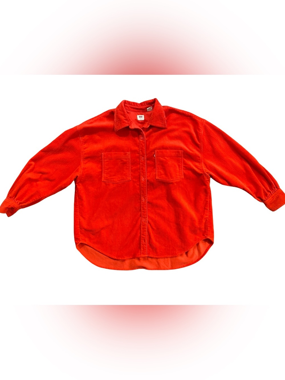 Levi’s Red/Orange Corduroy Button-Down Women’s Jacket Size XL